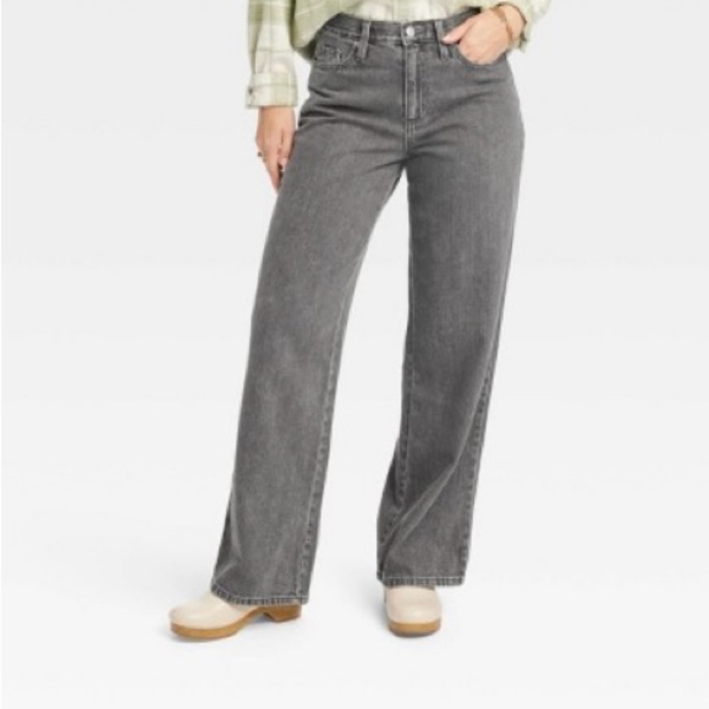Universal Thread Charcoal Wide-Leg Jeans